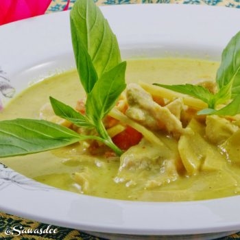 Poulet au curry vert