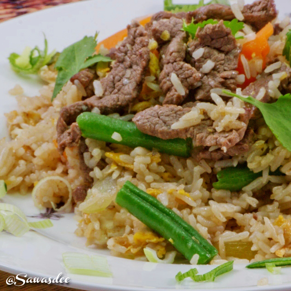 Riz sauté au boeuf